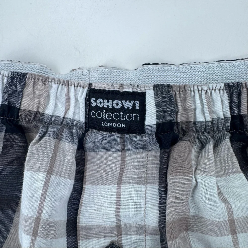 Sohow1 Plaid Boxers‎ - Black, Gray, Brown